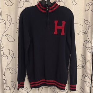 Boys Navy and Red Sweater